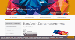 Desktop Screenshot of kulturmanagement-portal.de
